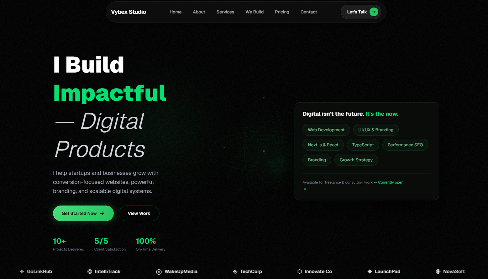 Vybex AI generated landing page preview 1